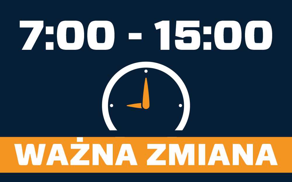 Zmiana godzin otwarcia od 1/09/2025